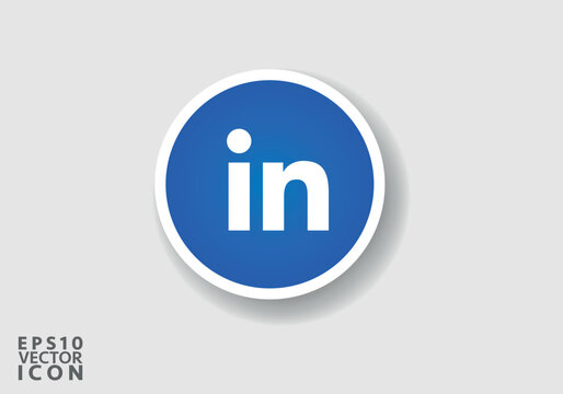 Ankara - Turkey - 05.19.2023: Round Linkedin Logo social media logo. Linkedin icon. Linkedin is popular social media. Vector illustration. 