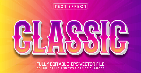 Classic text editable style effect