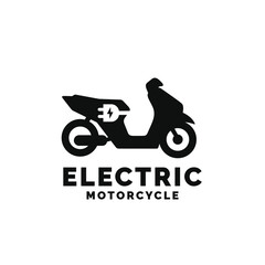 Electric motorcycle logo design vector