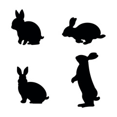 rabbit silhouette collection