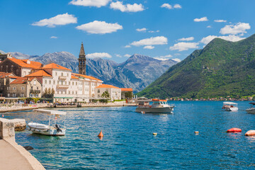 Fototapeta na wymiar Perast at famous Bay of Kotor, Montenegro, southern Europe