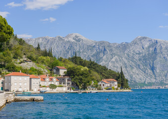 Fototapeta na wymiar embankment of Perast. Montenegro