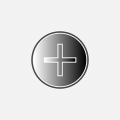 Obraz premium Add Icon. Plus, Positive. Ambulance, Medical Logo. Increase Sign and Symbol for Design, Presentation, Website or Apps Elements - Vector. 