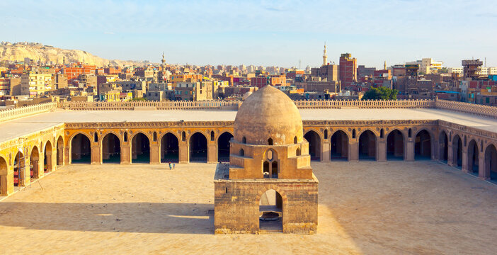 View of Ibn Tulun Mosque in Cairo. Egypt
