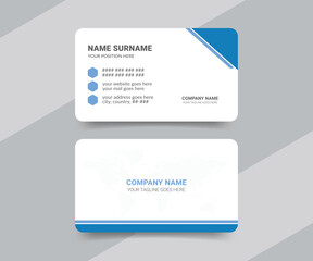 Corporate or creative medical style healthcare business card template design 