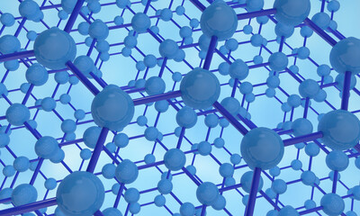 The crystal lattice of graphene. Abstract background.
