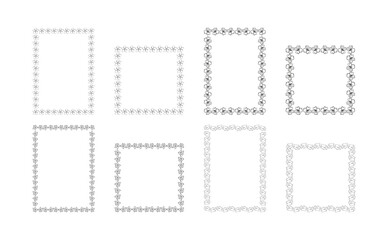 Retro elegant borders and filigree floral ornaments.