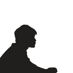people sitting silhouette vector illustration.