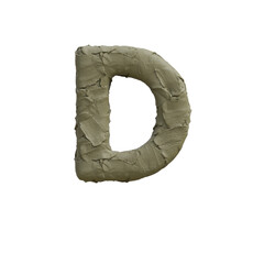 Clay or Plasticine 3D Alphabet or PNG Letters