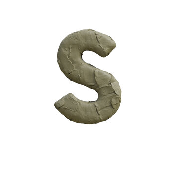 Clay or Plasticine 3D Alphabet or PNG Letters