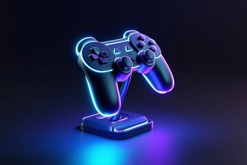 Fictional Gaming Environment Very Lit and Full of Effects Generated by AI