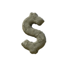 Clay or Plasticine 3D Alphabet or PNG Letters