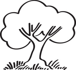 hand drawn side view of plant illustration