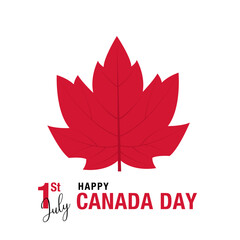Vector Canada day with maple leaf