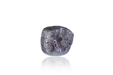 Fototapeta premium Macro mineral stone not polished diamond, on a white background, isolated on a transparent background