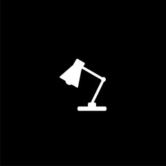  Table lamp icon isolated on black background