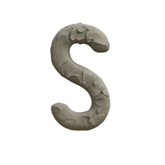 Fototapeta premium Clay or Plasticine 3D Alphabet or PNG Letters