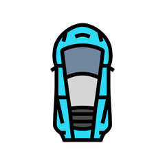 motor car top view color icon vector. motor car top view sign. isolated symbol illustration