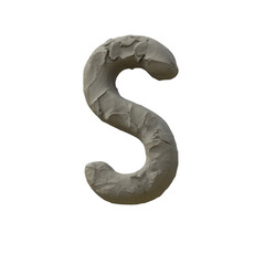 Fototapeta premium Clay or Plasticine 3D Alphabet or PNG Letters