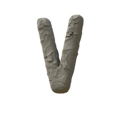 Clay or Plasticine 3D Alphabet or PNG Letters
