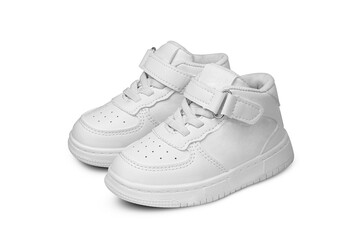 White sneakers isolated on white background