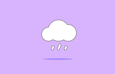 cloud weather rain and lightning icon