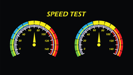 Fototapeta premium image of speed gauge, with pointer display size and numbers