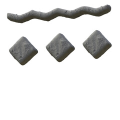 Clay or Plasticine 3D Alphabet or PNG Letters