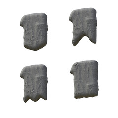 Clay or Plasticine 3D Alphabet or PNG Letters