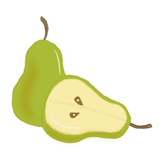 pear on a white background