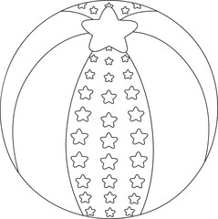 4th of july celebration kids ball freedom day outline coloring