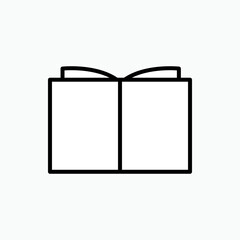 Book Icon. Reference, Library Symbol.  Apply as Presentation, Website or Apps Elements - Vector. 
