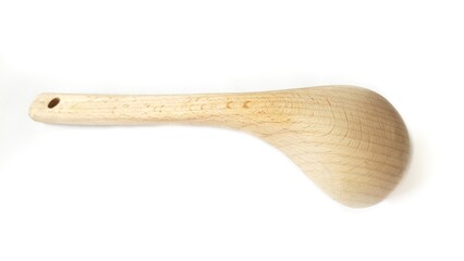 Wooden spatula and cooking spoons. Utensils for the kitchen prepare to cooking food isolated on white background