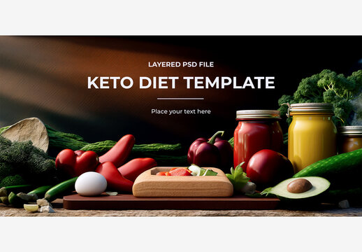 Fresh and Colorful Vegetable Spread with Variety Of Condiments and Sharp Knives on Cutting Boards for Culinary Creations Keto Diet, No Carbs, Mockup, Template Generative AI