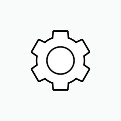 Gear Icon .  Setting, Cog Symbol for Design, Presentation, Website or Apps Elements &ndash; Vector.  