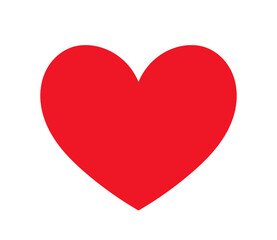 Red heart icon on transparent background. PNG illustration.