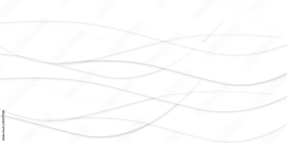 Poster abstract background vector with lines curves grey white background with flowing waves soft white fut