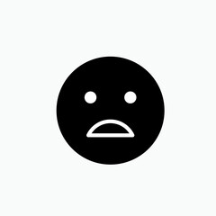 Sad Emoji Faces  Icon for Apps and Websites – Vector.  