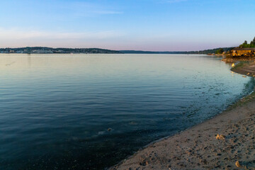 sunset beach on coast