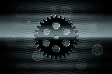 Shining Spur gear in mesmerizing 3D backdrop. Perfect for mechanical engineering students, colleges, and mechanical businesses.