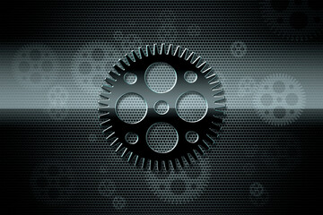 Shining Spur gear in mesmerizing 3D backdrop. Perfect for mechanical engineering students, colleges, and mechanical businesses.