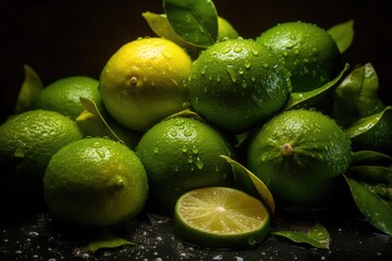 fresh Lime with water splash