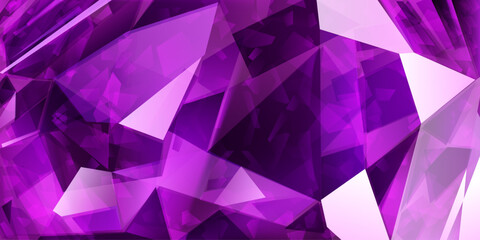 Abstract crystal background in purple colors with refracting of light and highlights on the facets - obrazy, fototapety, plakaty
