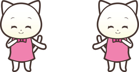 笑顔でこちらを見る猫