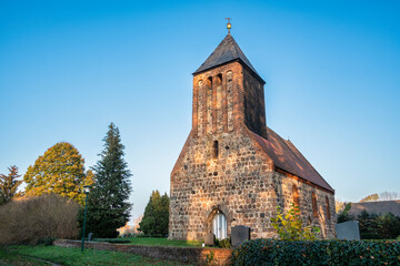 Fototapeta na wymiar Dorfkirche Lichtenberg, Neuruppin, Brandenburg, Deustchland