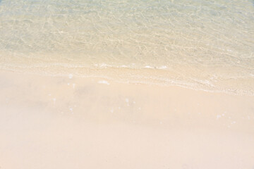 Fototapeta na wymiar Beach and sea in sunny day. Tropical sea, Top view