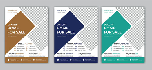 Real Estate Flyer Design bundle, property sale flyer design, flyer design for print . Construction dream house Business Flyer Template. for social media banner ads.