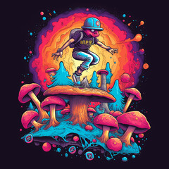 Ride on mushrooms