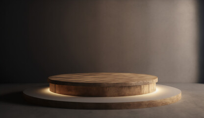 Wood podium exudes authenticity and craftsmanship, embodying the beauty of natural materials