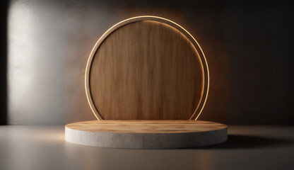 Handcrafted wooden podium displays skill and dedication